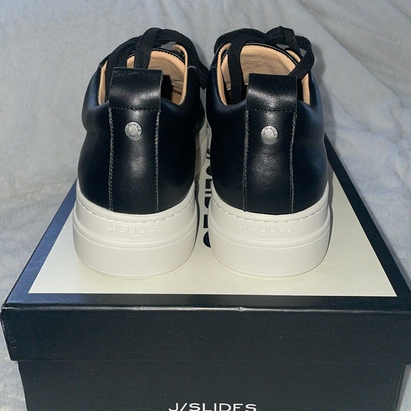 NWT J/SLIDES NOCA Black Leather Sneaker - Picture 9 of 15